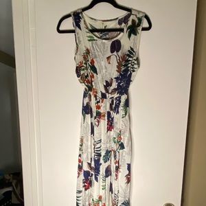 Midi Island Print Dress
